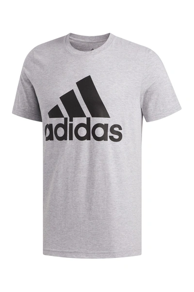 Shop Adidas Originals Basic Badge Of Sport T-shirt In Mgreyh