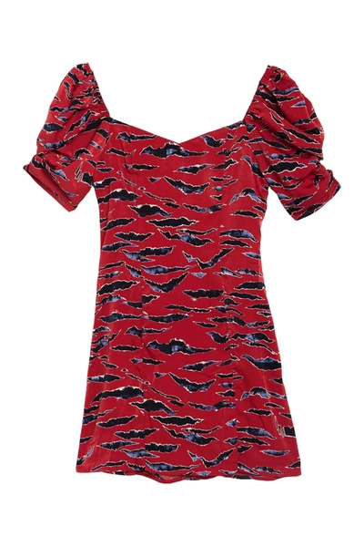 Shop 4si3nna Heidi Dress In Red Zebra