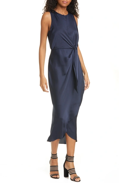 Shop Ted Baker Keyhole Sleeveless Dress In Navy