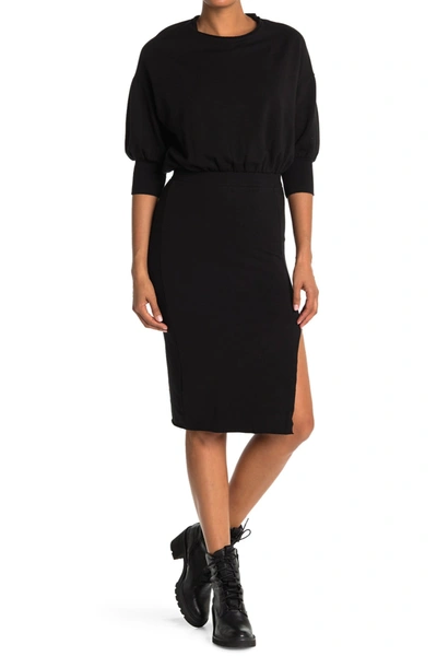 Shop Nsf Clothing Sandra Balloon Sleeve Dress In Black