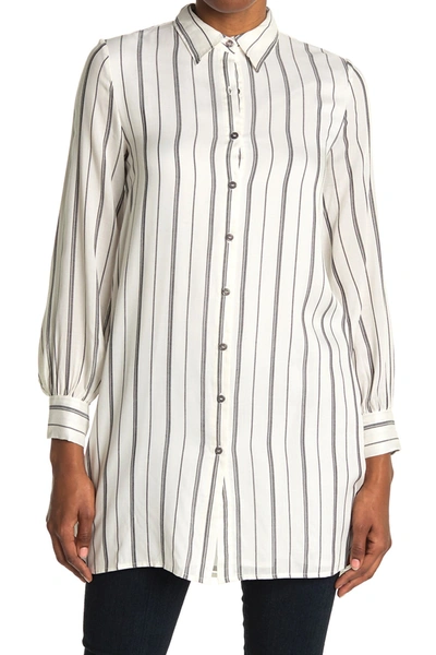 Shop Cupcakes And Cashmere Freda Striped Button Down In Ivory