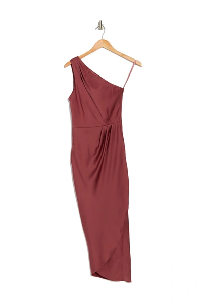 Shop Ted Baker Gabie One Shoulder Wrap Skirt Dress In Xmid Pink