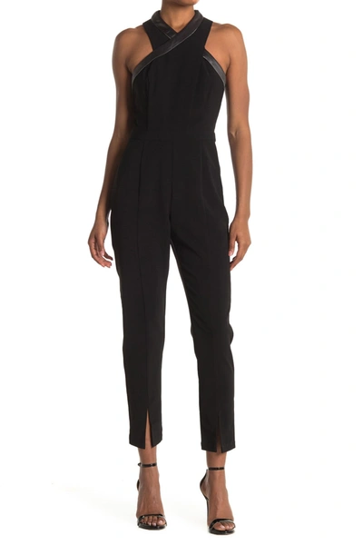 Shop Adelyn Rae Miranda Crepe Jumpsuit In Black Slate