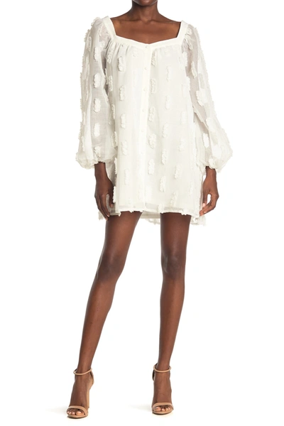 Shop A.calin Solid Mini Dress In Off White
