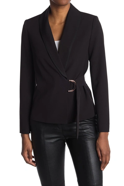 Shop Ted Baker D-ring Tailored Jacket In Black