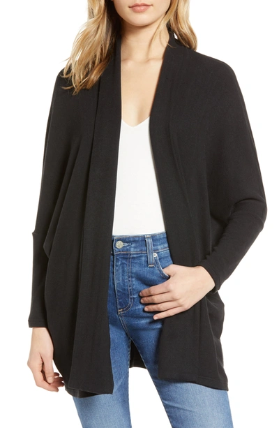 Shop Cupcakes And Cashmere Emily's Favorite Open Front Cardigan In Black