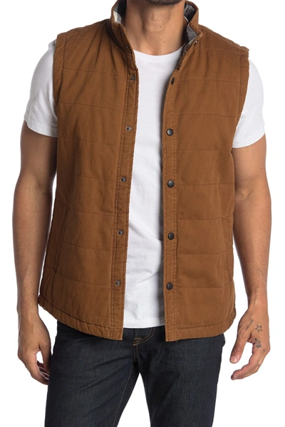 Union Denim Quilted Vintage Twill Vest In Sasquatch | ModeSens