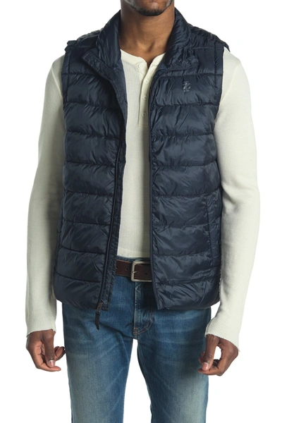 Shop Izod Quilted Puffer Vest In Navy