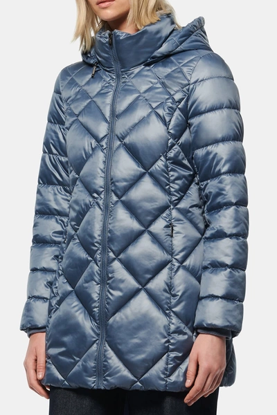 Shop Andrew Marc Claremont Quilted Parka In Storm Blue