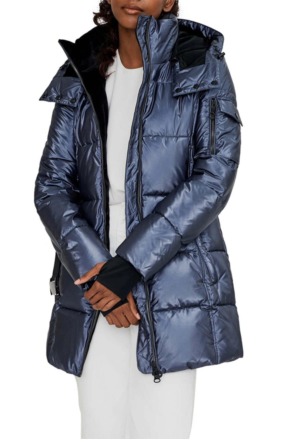 Noize becka hooded puffer coat best sale