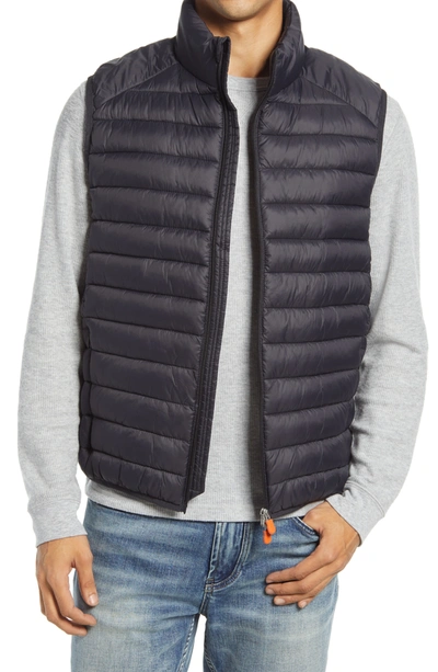 Shop Save The Duck Solid Zip Puffer Vest In 01 Black