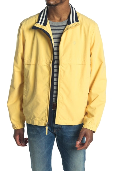 Shop Izod Mock Neck Golf Jacket In Yellow