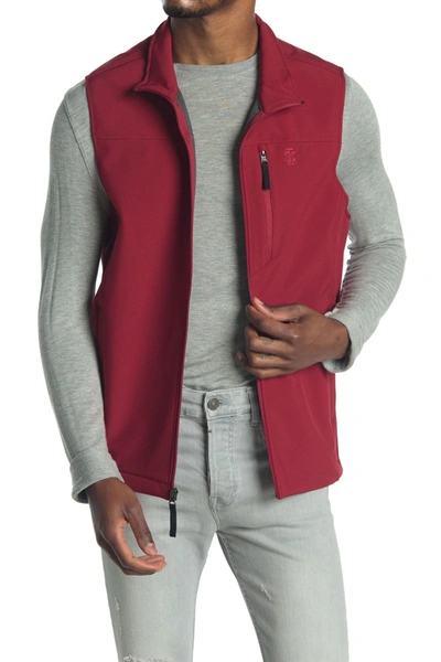 Shop Izod Soft Shell Vest In Red
