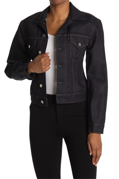 Shop Helmut Lang Femme Trucker Jacket In Indigo