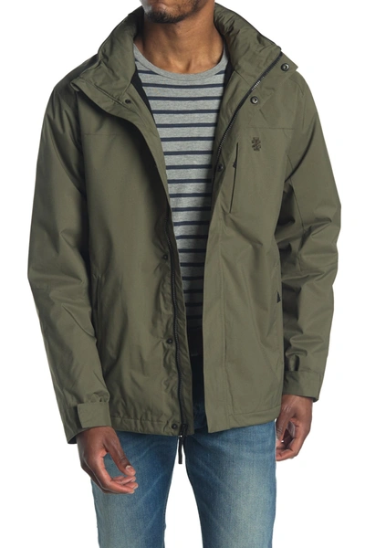 Shop Izod Water Resistant Jacket In Olive