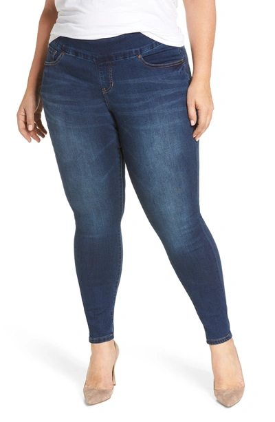 Shop Jag Jeans Nora Stretch Waist Pull-on Skinny Jeans In Med Indigo