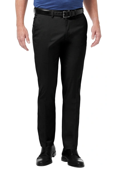 Shop Haggar Premium No Iron Khaki Slim Fit Pant In Black