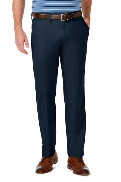 Shop Haggar Cool 18® Pro Straight Fit Flat Front Pant In Navy