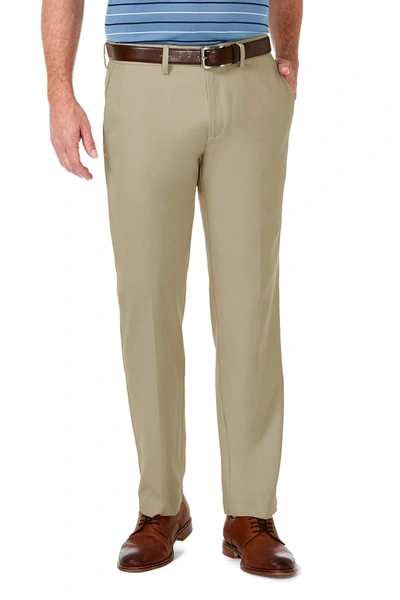 Shop Haggar Cool 18® Pro Straight Fit Flat Front Pant In Khaki
