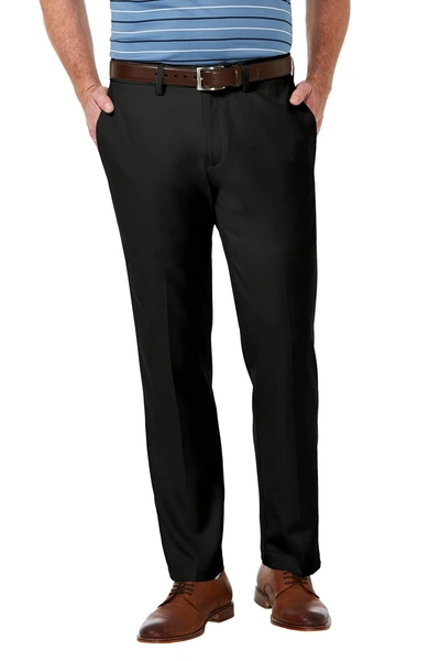 Shop Haggar Cool 18® Pro Straight Fit Flat Front Pant In Black