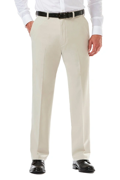 Shop Haggar Cool 18® Pro Classic Fit Flat Front Pant In String