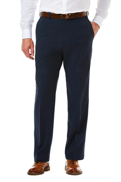 Shop Haggar Cool 18® Pro Classic Fit Flat Front Pant In Navy