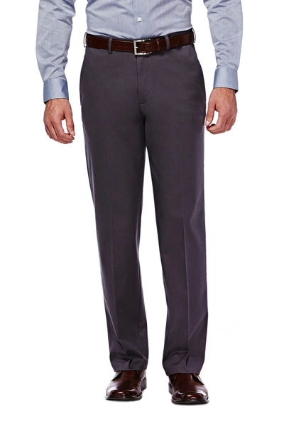 Shop Haggar Premium No Iron Khaki Classic Fit Pant In Dk Grey