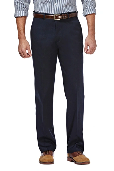 Shop Haggar Premium No Iron Khaki Classic Fit Pant In Dark Navy