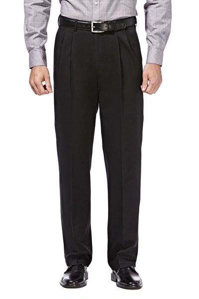 Shop Haggar Premium No Iron Khaki Classic Fit Pant In Black