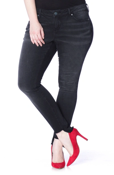 Slink Jeans Step Hem Stretch Skinny Jeans In Mimi