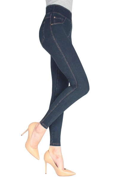 Shop Memoi Shaping Leggings In Blue