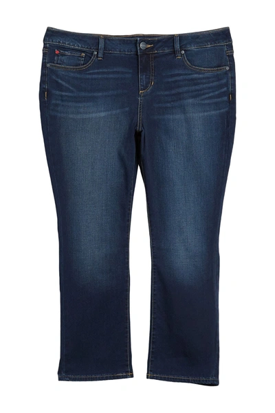 Slink Jeans High Waist Stretch Ankle Crop Straight Jeans In Amber