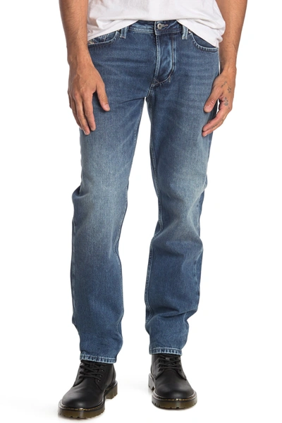 Shop Diesel Larkee Straight Jeans In Medium Denim Wash