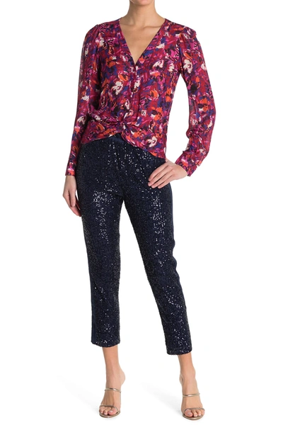 Shop Parker Conner Sequin Combo Crop Pants In Aquarius