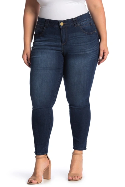 Shop Democracy Ab Tech Skinny Ankle Jeans In Blue