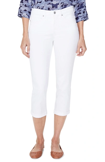 Shop Nydj Chloe Capri Jeans In Optic White