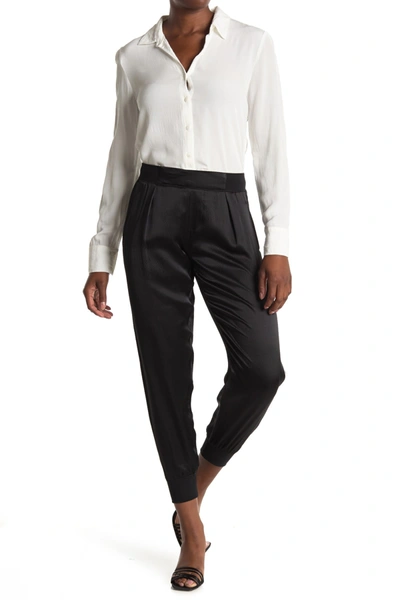 Shop Atm Anthony Thomas Melillo Hammered Silk Joggers In Black
