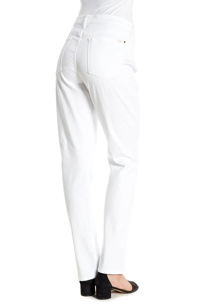 Shop Jen7 By 7 For All Mankind Slim Straight Jeans In Whtfashion