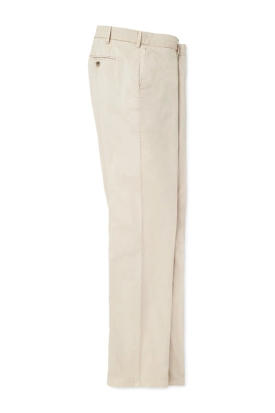 Shop Peter Millar Crown Soft Flat Front Pants In Stone