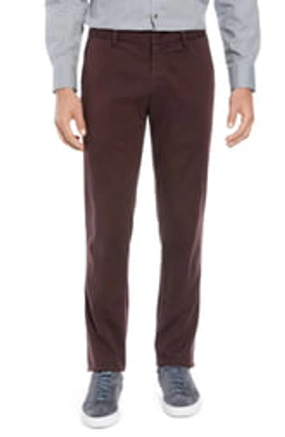 Shop Zachary Prell Aster Straight Leg Pants In Wine