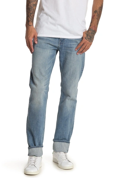 Shop 7 For All Mankind Straight Leg Slim Fit Jeans In Washed Out