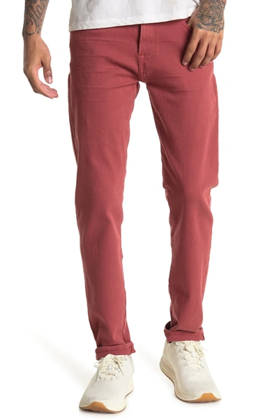 Shop 7 For All Mankind Paxtyn Skinny Fit Stretch Twill Performance Pants In Dusty Red