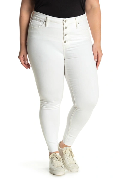 Shop Madewell Button Fly High Rise Jeans In Pure White