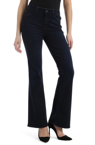 Shop Mavi Sydney Ink Flared Jeans In Ink Rinse Gold Pima