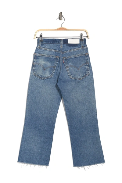 Shop Re/done 70's Super Crop Bootcut Jeans In Indigo