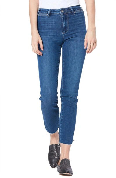 Shop Paige Cindy High Waist Straight Raw Ankle Crop Jeans In Alexandra