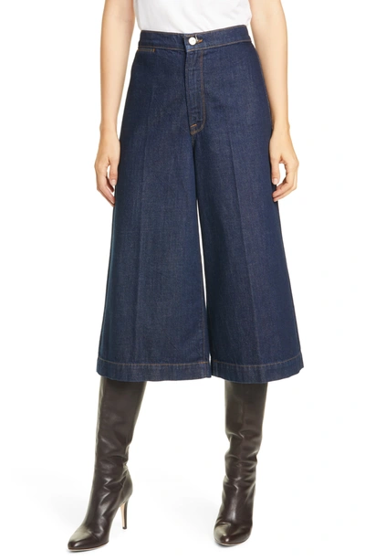 Shop Frame Le Culotte Cropped Wide Leg Jeans In Robertson