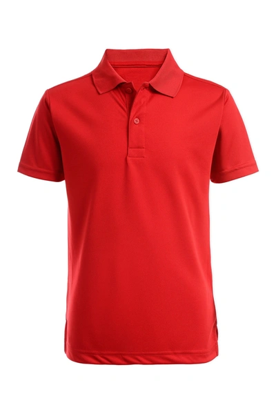 Nautica Short Sleeve Performance Polo Uniform Shirt In Red