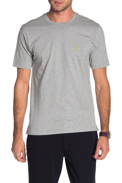 Shop Brooks Brothers Crewneck Cotton T-shirt In Grey