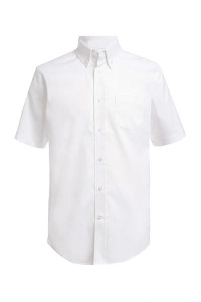 Shop Nautica Short Sleeved Oxford Shirt In 100 White
